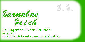 barnabas heich business card